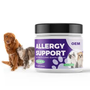 OEM/ODM Allergies des chiens de compagnie, mastication douce, soutien de la santé des chiens, supplément d'allergie pour la peau, saison