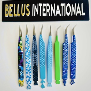 Pince à épiler d'extension de cils avec logo personnalisé d'usine Outils de cils de volume en plusieurs couleurs Pince à cils individuelle en gros Privé - Product Image 5