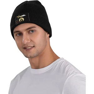 Masonic Shriner Split Adults Knit Beanie Winter Hat <b>Men</b> Women <b>Cap</b> Outdoor Warm <b>Caps</b> Black Embroidered Knitt 2025 Beanies - Product Image 3