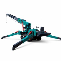 Mini-grue araignée de 1 tonne, grue sur chenilles alimentée par batterie, châssis extra-fin, passe par les portes standard et les ascenseurs pour passagers
