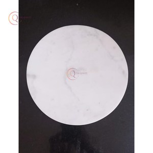 Gran oferta, tabla de cortar de mármol blanco redonda elegante, vajilla de cocina decorativa Natural hecha a mano, bloques de cortar en buena venta - Product Image 5