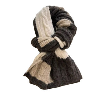 Fine Quality Classic Solid 100% Cotton Eco-Friendly Lightweight Casual Scarf Winter Knitted Thick Warm Soft Muffler Long Korean - Product Image 3