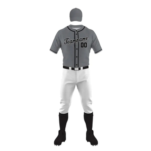 Plus Size High Quality Quick Dry Breathable Comfortable Men <b>Baseball</b> Uniform Custom Digital Printing Polyester <b>Set</b> - Product Image 4