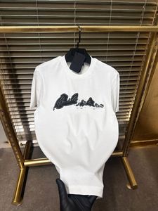 T-shirt Homme Grande Taille en Soie/Coton à Motif Animalier 300 Grammes Anti-Boulochage Manches Courtes Col Rond Décontracté Respirant Écologique OEM ODM - Product Image 2