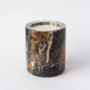 Portavelas de Té Cuadrado Elegante de Mármol y Metal, Diseño Moderno y Minimalista, Decoración Ecológica para el Hogar y Bodas, Iluminación Suave para Velas - Product Image 6