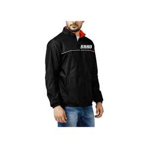 Chaqueta cortavientos GAA que absorbe la humedad para equipos deportivos con cierre completo de cremallera y tela elástica suave OEM MOQ - Product Image 3