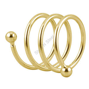 Servilletero de acero inoxidable con diseño redondo de color dorado - Product Image 1