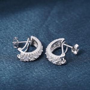 Boucles d'oreilles en argent sterling 925 avec diamant moissanite taille princesse, boucles d'oreilles fantaisie, cadeau pour elle - Product Image 3