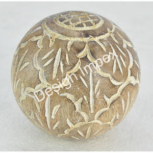 Objeto Decorativo para Sala de Estar, Bolas de Madera Hechas a Mano Ecológicas, Artículos de Decoración Navideña para el Hogar - Product Image 6