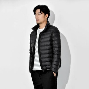 Manteau parka d'hiver pour hommes et femmes, duvet de canard épaissi, surface brillante, style bouffant, pour la randonnée, col montant, tissu en toile pour les couples - Product Image 3