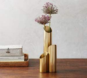 แจกันดอกไม้โลหะงานแฮนด์เมดดีไซน์ทันสมัยแบบสร้างสรรค์ที่วางดอกไม้ใหม่ - Product Image 3