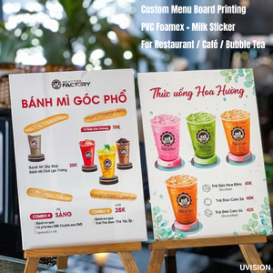 ป้ายเมนูร้านอาหารแบบแข็ง ทำจากแผ่นโฟมพีวีซี พิมพ์ลายดิจิทัลตามสั่ง - Product Image 4