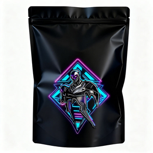 Bolsa de Mylar Negra Mate Personalizada de Gran Tamaño, Bolsa de Embalaje Vertical Gruesa para Ropa - Product Image 1