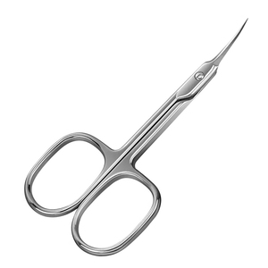 Tijeras de uñas profesionales de hoja curva para cutículas Punta puntiaguda de acero inoxidable Extra afilada Belleza Cuidado personal Manicura OEM - Product Image 1