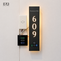 Panneau de porte personnalisé EZD avec numéros de chambre LED pour hôtel, avec boutons tactiles et indicateurs d'état de la chambre