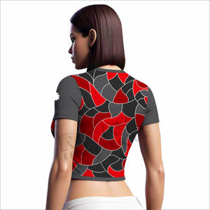 เสื้อครอปสำหรับผู้หญิงเสื้อครอปแบบลำลองเสื้อครอปสำหรับผู้หญิงดีไซน์ล่าสุดโลโก้ของคุณ2025 - Product Image 2