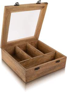 Organizador de Especias para Té de Madera Natural |   Diseño Plegable |   Compartimentos Ajustables para Hierbas Sueltas |   Cocina Multiusos Ecológica - Product Image 4