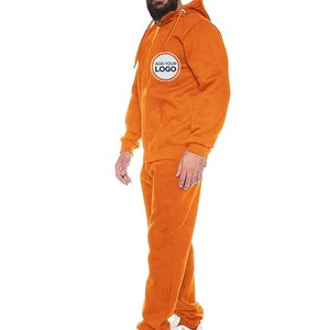 Polaire Vente en gros Tendance Personnalisé Couleur unie Vente en gros Sweat à capuche Baggy Ensemble de pantalons de survêtement Survêtement de sport Survêtement pour hommes - Product Image 1