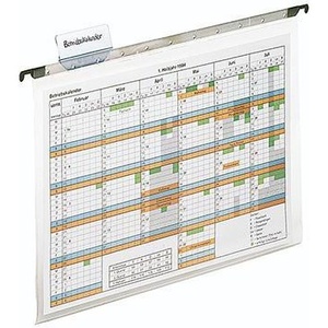 Leitz ALPHA Hanging <b>File</b> <b>Folder</b> <b>A4</b> PVC Transparent White Film Pack of 25 - Product Image 1