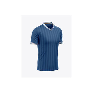 Camiseta de fútbol hecha a medida para mujer, diseño de sublimación, cuello, jersey de poliéster, servicio a medida para equipos e individuos - Product Image 3