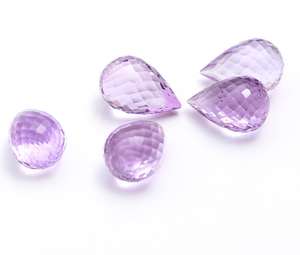 100% amatista brasileña Rosa Natural facetada pera corte piedras preciosas fabricación de joyas piedras preciosas certificadas genuinas para la venta a granel OEM - Product Image 3