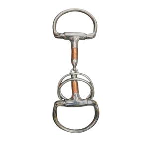 Broca de caballo de entrenamiento de equitación inglesa-Filete de anillo en D de calidad con rodillo de cobre para control y comodidad disponible en tamaños personalizados - Product Image 6