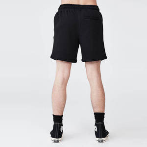 Pantalones cortos de poliéster y algodón para hombre con cordón de algodón plano Pantalones cortos de lana para hombre Logotipo personalizado - Product Image 5
