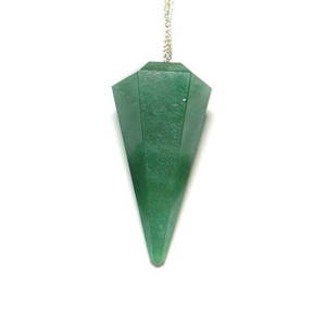 Péndulo de cristal de Aventurina verde Natural de ágata Soha de alta calidad para curación de Reiki y herramienta de energía espiritual a la venta - Product Image 6