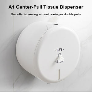 Líder del mercado Ahorre 40% Costo Inodoro público comercial Abs Plastic A1 Center-Pull Dispensador <span class=keywords><strong>de</strong></span> papel higiénico y recarga <span class=keywords><strong>de</strong></span> papel tisú - Product Image 2