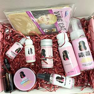 Boîtes d'installation de perruque personnalisées, étiquette privée, Kit de perruque en dentelle, emballage imperméable, teinte de cheveux, Spray, contrôle des bords, <span class=keywords><strong>colle</strong></span> à dentelle - Product Image 5