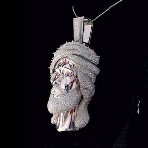 Moissanite Diamond Lion King Colgantes Hip Hop Iced Out Diamond Jewelry Custom Lion Colgantes 925 Colgantes de plata esterlina - Product Image 6