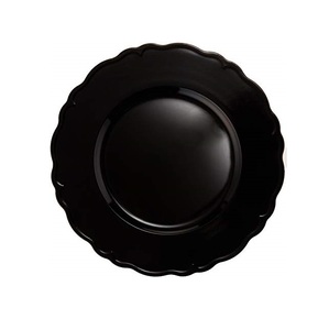 Laiton antique métal décoration chargeur plaque mariage sous assiettes Style classique vente chaude noir plaqué forme ronde hôtel utilisation - Product Image 6