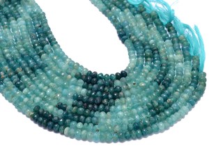 Grandidierite naturelle extrêmement rare 5mm-6mm perles Rondelle à facettes pierres précieuses semi-précieuses perles Rondelle taillées à la main pour bijoux - Product Image 5