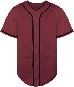 Logotipo personalizado de alta calidad y número en blanco camisas con botones en blanco deportes transpirable poliéster béisbol y softbol desgaste conjunto - Product Image 1