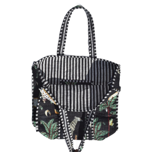 Sac fourre-tout en coton matelassé indien pour femmes sac à bandoulière imprimé élégant pour voyage sacs fourre-tout à la mode - Product Image 3