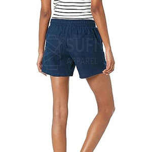 Shorts Bermuda Femme Décontractés Modernes Taille Haute 100% Coton Séchage Rapide Respirant Écologique Coupe Classique Fermeture à Cordon Quotidien - Product Image 2