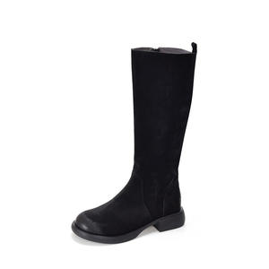 Bottes décontractées pour femmes en faux daim à talon carré, au-dessus du genou, extensibles, bottes cuissardes pour femmes, bottes d'équitation pour femmes - Product Image 4