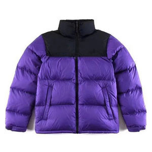 Logotipo personalizado 2025 al aire libre cálido pluma de pato hombres Nylon con capucha invierno burbuja Puff abrigo Puffer chaquetas soporte Streetwear patrón - Product Image 5