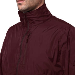Veste coupe-vent imperméable pour homme en gros, blocs de couleur, fermeture éclair, manches retroussées, veste en nylon - Product Image 4