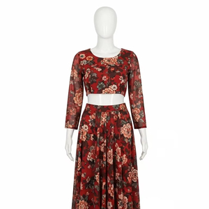 Chemise en mousseline à imprimé numérique, tissu en polyester, anti-boulochage, légère, respirante, haut pour tous les jours, bureau, décontracté, mode, vente en gros - Product Image 5