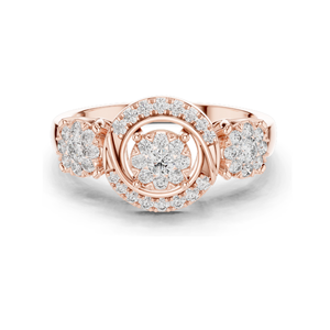 0.502 CT Lab Diamond Ladies Ring VVS-VS EF Clarity 18KT, 14KT, 10KT Gold & 925 Silver Rose, Yellow, White Gold & - Product Image 3