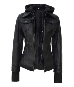 Custom Logo Women's <b>Genuine</b> Lambskin Motorcycle Bomber Biker Leather Jacket High Street Style Sheep Skin Real Leather Coat - Product Image 3