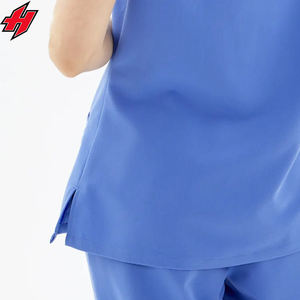 Personnalisé Femmes Hommes Extensible Gommage Col en V Hauts Pantalon Droit Uniformes D'hôpital Ensembles Gommage Médical Ensemble Gommage Infirmière Scrubs Uniformes Ensembles - Product Image 5