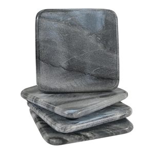 Personnalisé Personnaliser Gris En Vrac Marbre Bois Pierre Sous-Verre En Gros pour Cadeau fait par adiba home decor - Product Image 3