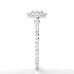 Trendy Direct Custom OEM Design SI Clarity 4 Prong & Full Bezel Setting Round Cut Lab Grown Diamond Cluster Bague en or massif - Product Image 3