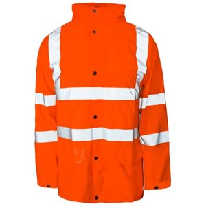 Veste de sécurité homme légère haute visibilité réfléchissante ANSI classe 3 imperméable et respirant vêtements de travail d'hiver veste de sécurité polyester sécurité industrielle - Product Image 3