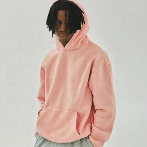 Sweat-shirt à capuche surdimensionné pour homme en molleton français personnalisé avec logo, 100% coton, poids lourd - Product Image 4