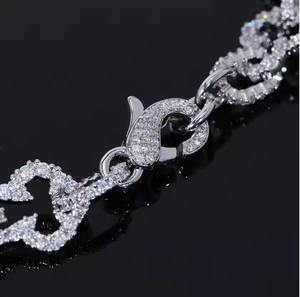 Cadena de eslabones cubanos de moissanita de diamante VVS más moderna, cadena Unisex de plata Hiphop 925 para hombre con acabado dorado helado para regalo India - Product Image 6