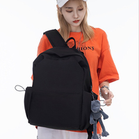 Sac à dos unisexe mignon de grande capacité avec porte-clés singe, sac d'école pour adolescents, sac à dos de voyage imperméable avec fermeture éclair, durable