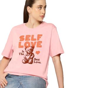 เสื้อยืดคอกลมแขนสั้นพิมพ์ลายกราฟิกสำหรับผู้หญิงเสื้อยืดผ้าฝ้ายลำลองมีสไตล์พิมพ์ลายศิลปะตัวหนา - Product Image 5